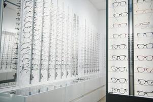 eye glasses on the shelf photo