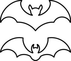 Stencil bat Hand drawn art Halloween Animal vector illustration