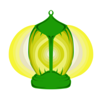 le vert lanterne conception a une Ramadan et islamique vacances thème. parfait pour affiches, bannières, autocollants, fonds d'écran, arrière-plans png