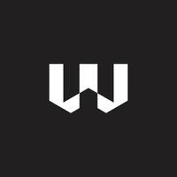 letter w stripes roof logo vector