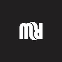 letter md linked curve rotation logo vector