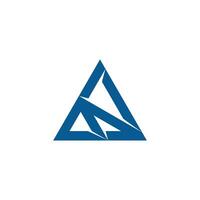 letter n triangle simple geometric logo vector