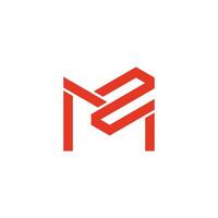 letter mz simple geometric stripes line logo vector