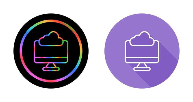 icono de vector de computación de borde