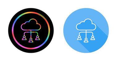 Cloud Collaboration Vector Icon