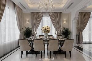 Classic Elegance Charming Decoration, creates an inviting environment in the dining area. photo