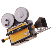 Movie Camera Movie Production device and tools 3D Illustration png