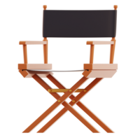 réalisateur chaise film production dispositif et outils 3d illustration png