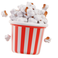 Popcorn film produzione dispositivo e utensili 3d illustrazione png