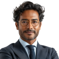 AI generated Indian businessman isolated on transparent background png