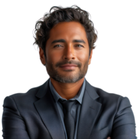 AI generated Indian businessman isolated on transparent background png