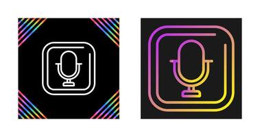 Microphone Square Vector Icon