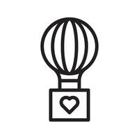 air balloon Valentine day For Dating Dinner Loving couple gift happy romantic holiday heart love decoration men women present vector