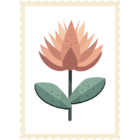 affranchissement timbres avec fleurs. png
