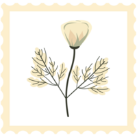 affranchissement timbres avec fleurs. png