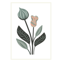 affranchissement timbres avec fleurs. png