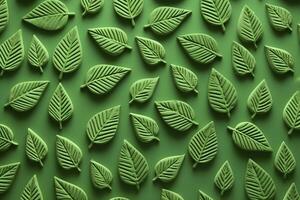 ai generado verde galletas en el forma de hojas. tierra día concepto. ai generado foto