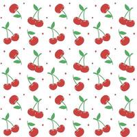 Preppy retro Cherry with bow seamless pattern, Coquette seamless background isolated on white. vector