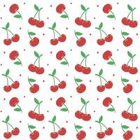 Preppy retro Cherry with bow seamless pattern, Coquette seamless background isolated on white. vector