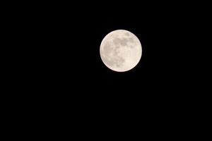 Full Moon Shining Bright In The Sky During The Night. photo