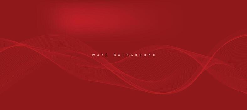 Abstract Gradient Red Background with Waves vector