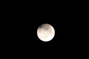 Full Moon Shining Bright In The Sky During The Night. photo