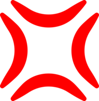 Red anger symbol icon png