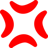 röd ilska symbol ikon png