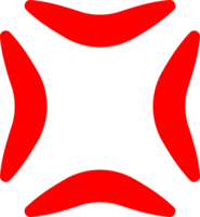 Red anger symbol icon png