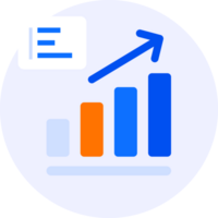 growth graph modern icon illustration png