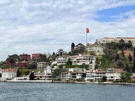 17 of April 2023 - Istanbul, Turkey - View of the Asian part of Istanbul across the Bosphorus photo