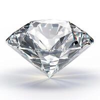 AI generated Hyper-realistic diamond on a white background photo