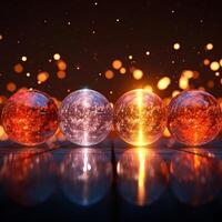 AI generated Wonderful bokeh light effect Background photo