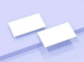 Corporate stationery set mockup at white textured business card paper background. photo