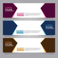 Vector abstract design web banner template. Web Design Elements - Header Design. Abstract geometric web banner template on grey background.