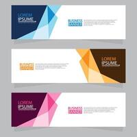 Vector abstract design web banner template. Web Design Elements - Header Design. Abstract geometric web banner template on grey background.