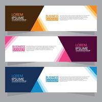 Vector abstract design web banner template. Web Design Elements - Header Design. Abstract geometric web banner template on grey background.