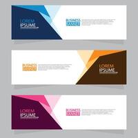 Vector abstract design web banner template. Web Design Elements - Header Design. Abstract geometric web banner template on grey background.