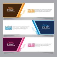 Vector abstract design web banner template. Web Design Elements - Header Design. Abstract geometric web banner template on grey background.