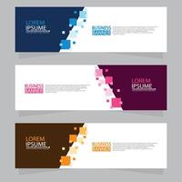 Vector abstract design web banner template. Web Design Elements - Header Design. Abstract geometric web banner template on grey background.