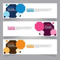 Vector abstract design web banner template. Web Design Elements - Header Design. Abstract geometric web banner template on grey background.