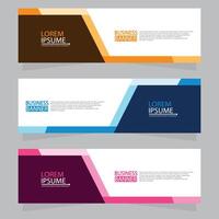 Vector abstract design web banner template. Web Design Elements - Header Design. Abstract geometric web banner template on grey background.