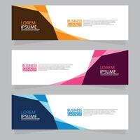 Vector abstract design web banner template. Web Design Elements - Header Design. Abstract geometric web banner template on grey background.