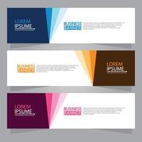 Vector abstract design web banner template. Web Design Elements - Header Design. Abstract geometric web banner template on grey background.