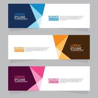 Vector abstract design web banner template. Web Design Elements - Header Design. Abstract geometric web banner template on grey background.