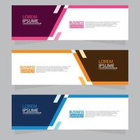 Vector abstract design web banner template. Web Design Elements - Header Design. Abstract geometric web banner template on grey background.