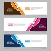 Vector abstract design web banner template. Web Design Elements - Header Design. Abstract geometric web banner template on grey background.