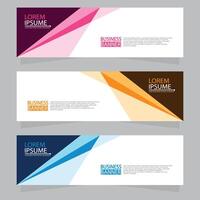 Vector abstract design web banner template. Web Design Elements - Header Design. Abstract geometric web banner template on grey background.