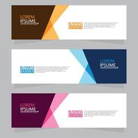 Vector abstract design web banner template. Web Design Elements - Header Design. Abstract geometric web banner template on grey background.