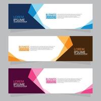 Vector abstract design web banner template. Web Design Elements - Header Design. Abstract geometric web banner template on grey background.